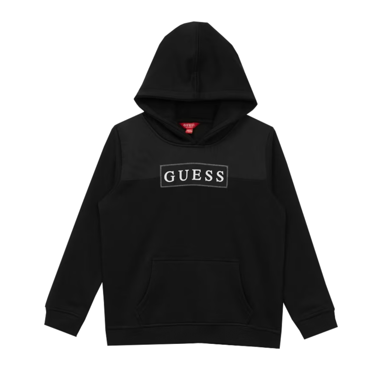 GUESS Kids - Kapucnis Pulóver Jet Black