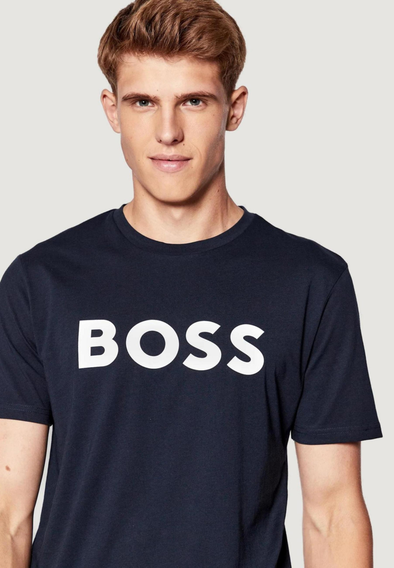 BOSS Thinking Casual Férfi Pamut Póló - Image 2