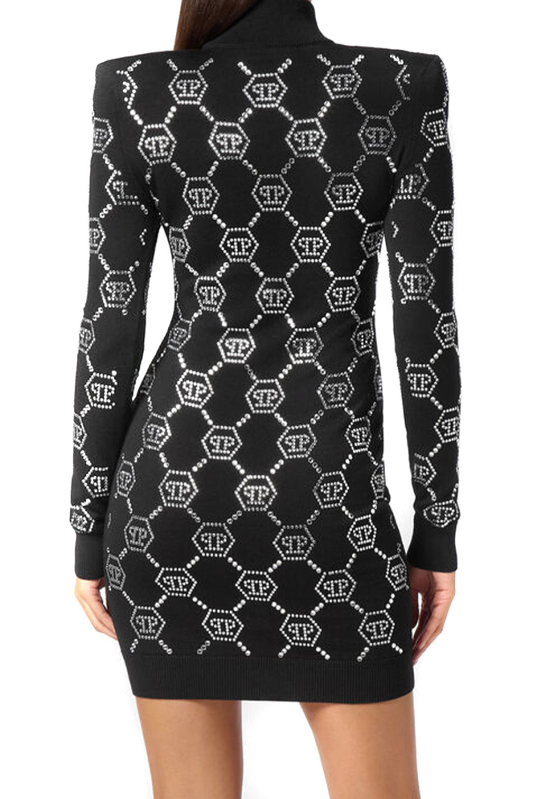 Philipp Plein - Mintás Díszített Női Gyapjú Ruha - Image 3