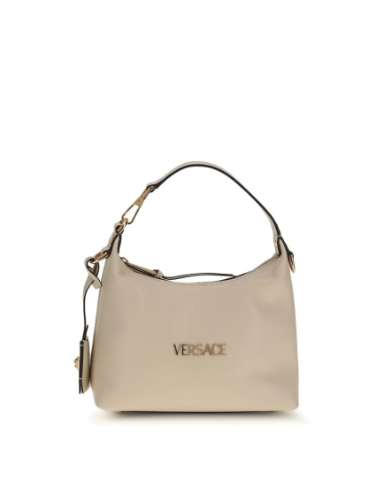 Versace Beige Calf Leather Bos Taurus Handbag