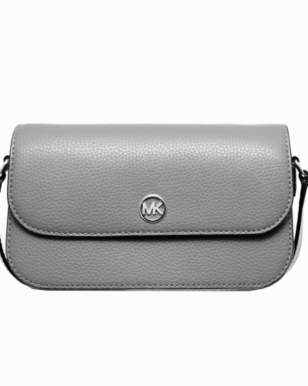 Michael Kors Gray Leather Crossbody Bag