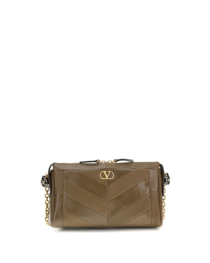 Valentino Garavani Brown Lamb Ovis Aries Aries Shoulder Bag