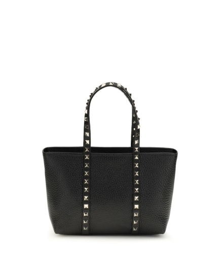 Valentino Garavani Black Calf Leather Bos Taurus Shoulder Bag