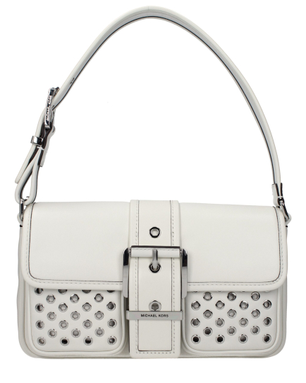 Michael Kors White Leather Shoulder Bag