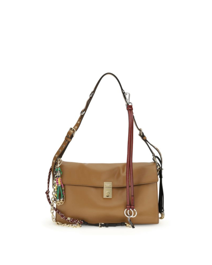 Prada Beige Calf Leather Bos Taurus Shoulder Bag