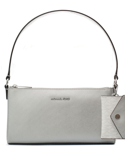 Michael Kors Silver Leather Shoulder Bag