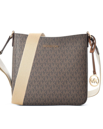 Michael Kors Brown Canvas Crossbody Bag