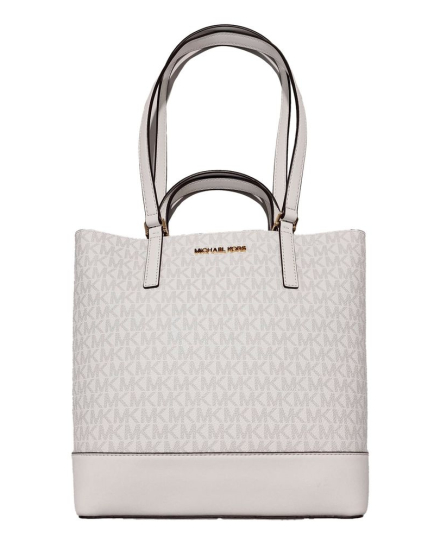 Michael Kors White Leather Tote Bag
