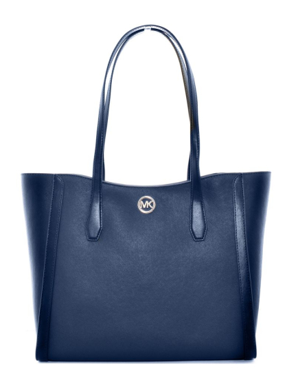 Michael Kors Blue Canvas Tote Bag