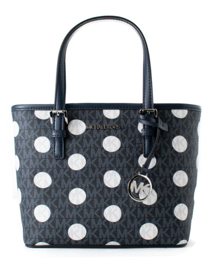 Michael Kors Blue Canvas Tote Bag