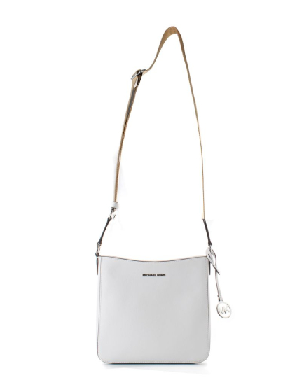 Michael Kors White Canvas Shoulder Bag