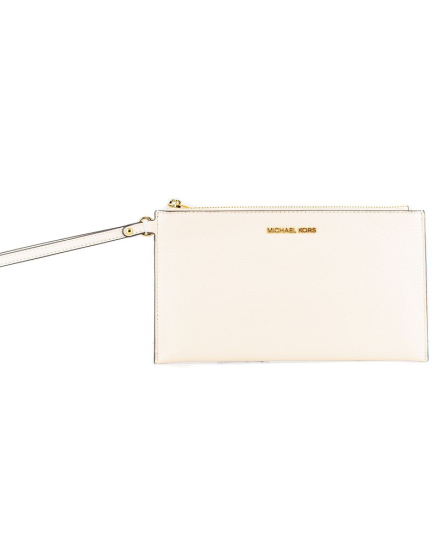 Michael Kors Beige Leather Clutch Bag
