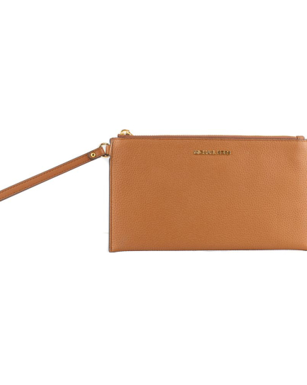Michael Kors Brown Leather Clutch Bag