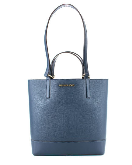 Michael Kors Blue Leather Tote Bag