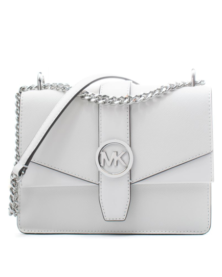Michael Kors White Leather Shoulder Bag