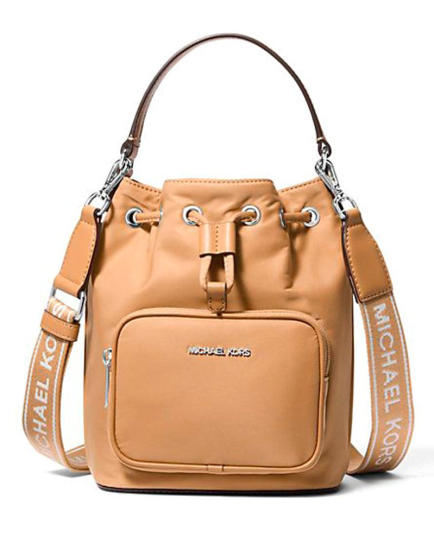 Michael Kors Brown Nylon Backet Bag