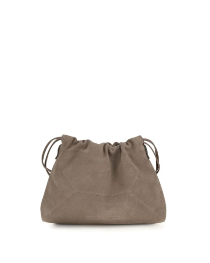 Brunello Cucinelli Beige Calf Leather Bos Taurus Clutch Bag