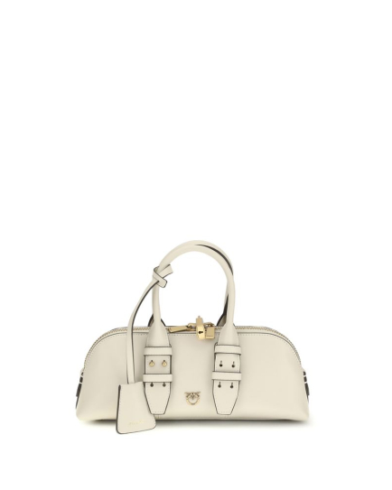 PINKO Beige Calf Leather Bos Taurus Handbag