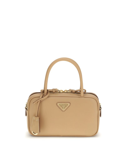 Prada Beige Calf Leather Bos Taurus Handbag