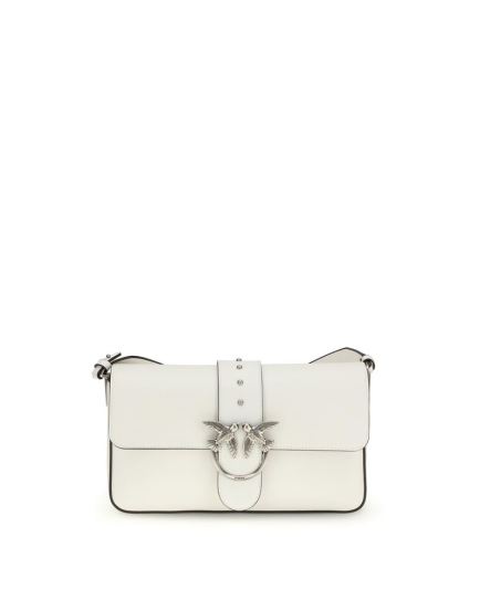 PINKO White Leather Shoulder Bag