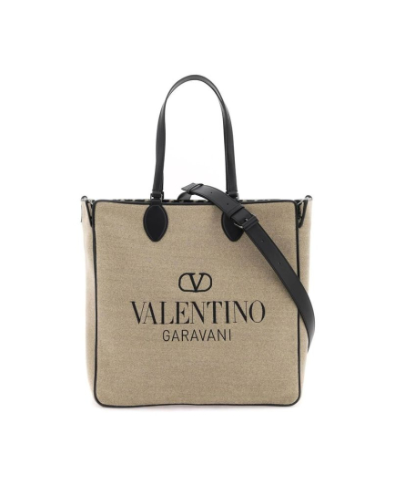 Valentino Garavani Beige Wool Tote Bag
