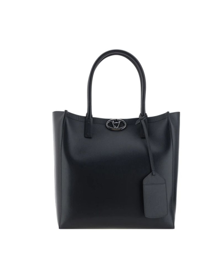 Valentino Garavani Black Calfskin Tote Bag