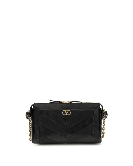 Valentino Garavani Black Lamb Ovis Aries Aries Shoulder Bag