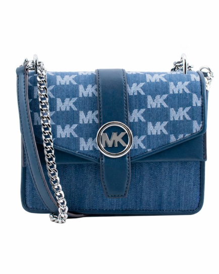 Michael Kors Blue Canvas Crossbody Bag