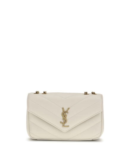 Saint Laurent Beige Lambskin Aries Shoulder Bag
