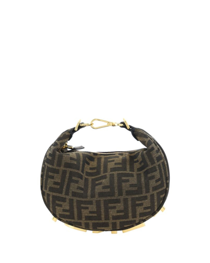 Fendi Brown Fabric Shoulder Bag
