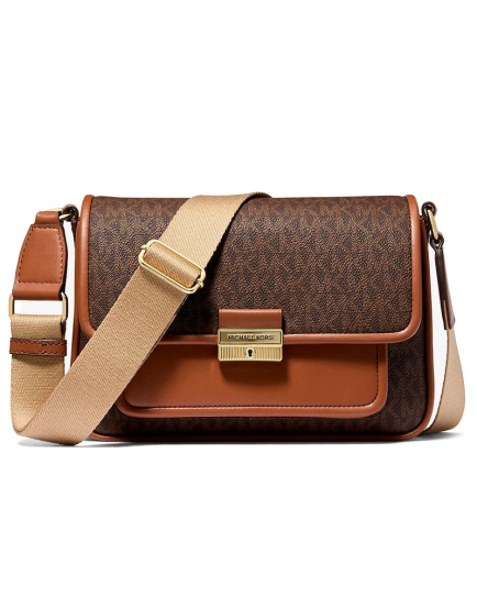 Michael Kors Brown Canvas Crossbody Bag