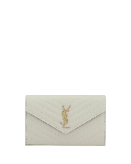 Saint Laurent White Calf Leather Bos Taurus Shoulder Bag