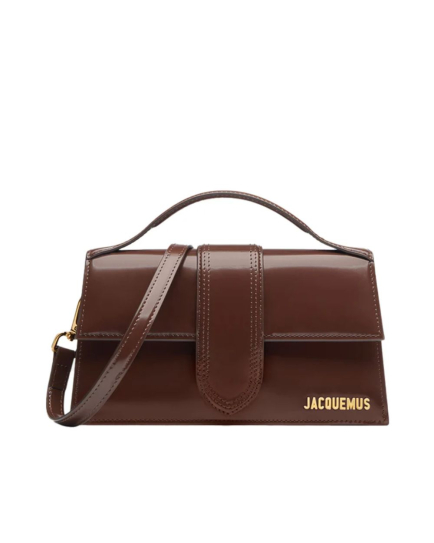 Jacquemus Midnight brown Leather Le Grand Bambino Handbag
