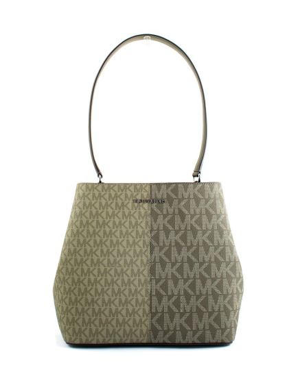 Michael Kors Two-Tone Canvas Shoulder Bag