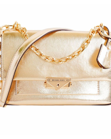 Michael Kors Gold Leather Shoulder Bag