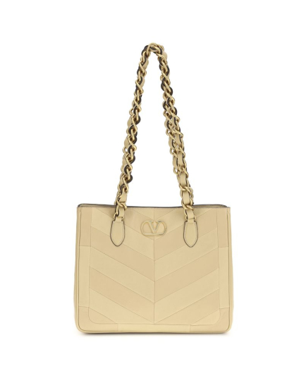 Valentino Garavani Gold Napa Leather / Calf Bos Taurus Shoulder Bag