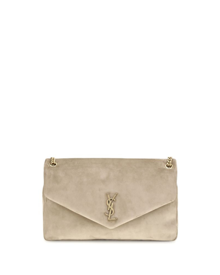 Saint Laurent Beige Calf Leather Bos Taurus Shoulder Bag
