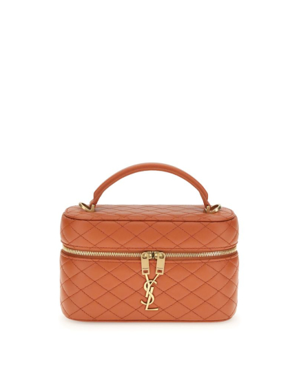 Saint Laurent Orange Calf Leather Bos Taurus Shoulder Bag