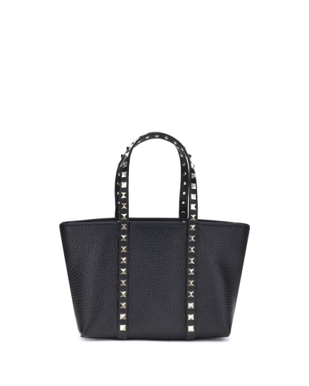 Valentino Garavani Black Calf Leather Bos Taurus Shoulder Bag