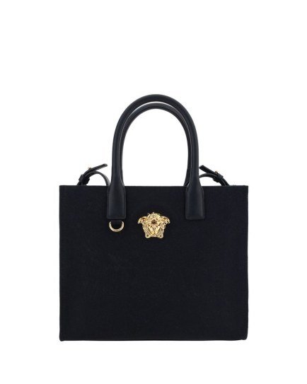 Versace Black Cotton Shoulder Bag