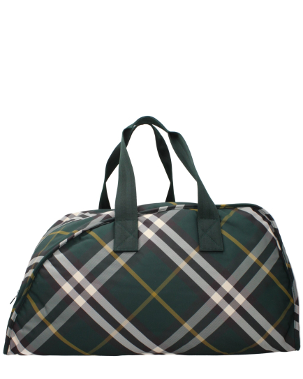 Burberry Green Fabric Luggage And Travel