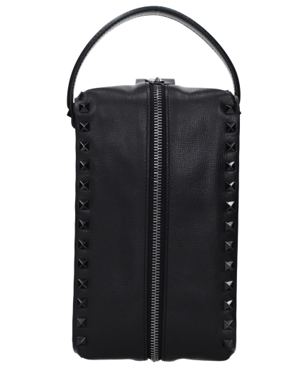 Valentino Garavani Black Leather Clutch Bag