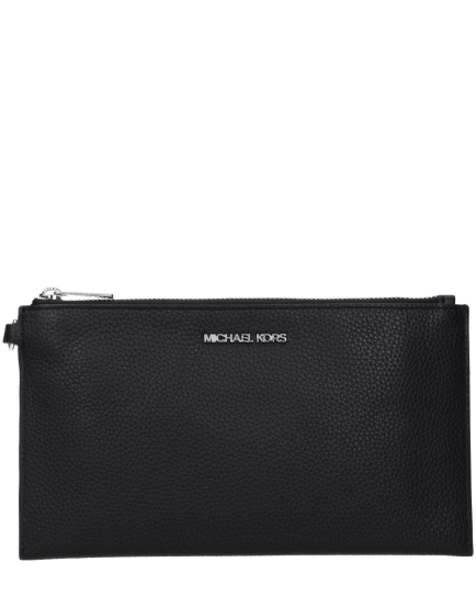 Michael Kors Black Leather Clutch Bag