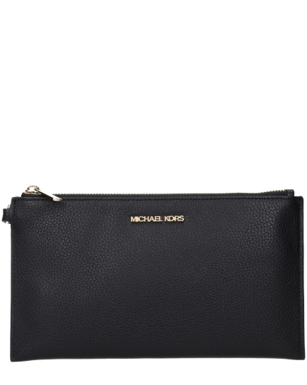 Michael Kors Black Leather Clutch Bag