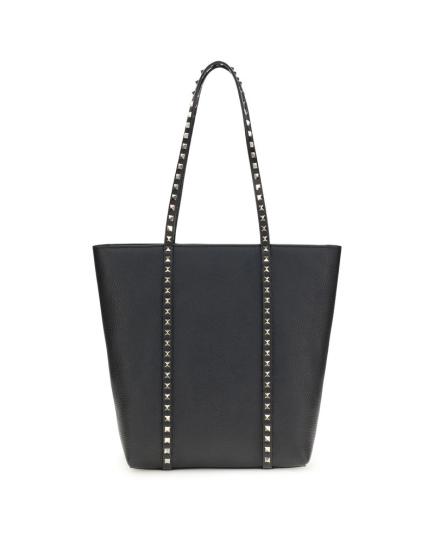 Valentino Garavani Black Calf Leather Bos Taurus Shoulder Bag