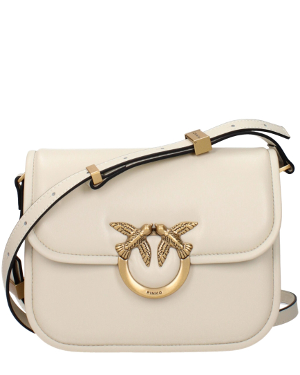 PINKO Beige Leather Crossbody Bag