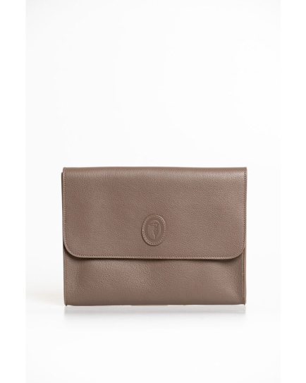 Trussardi Brown Polyester Men Clutch