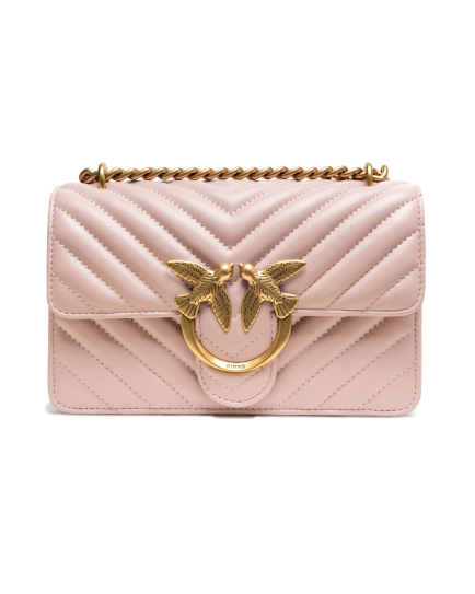 PINKO Powder Pink Love One Mini Shoulder Bag