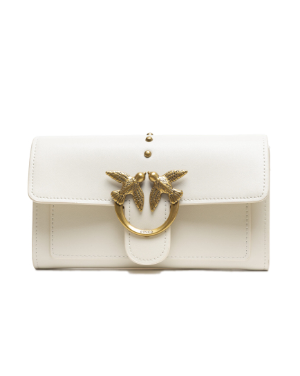PINKO White Leather One Simply Love Mini Bag