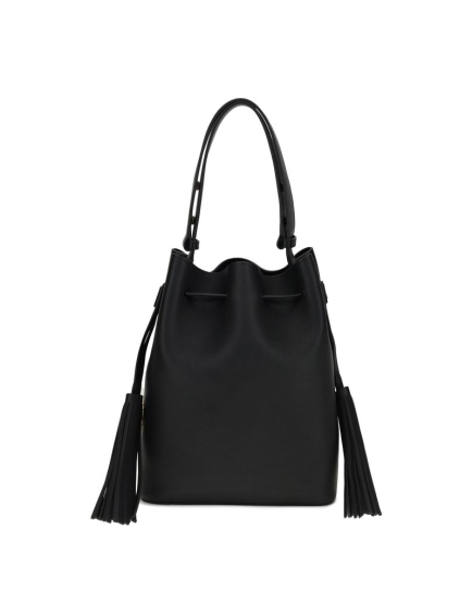 Valentino Garavani Black Calf Leather Bos Taurus Shoulder Bag